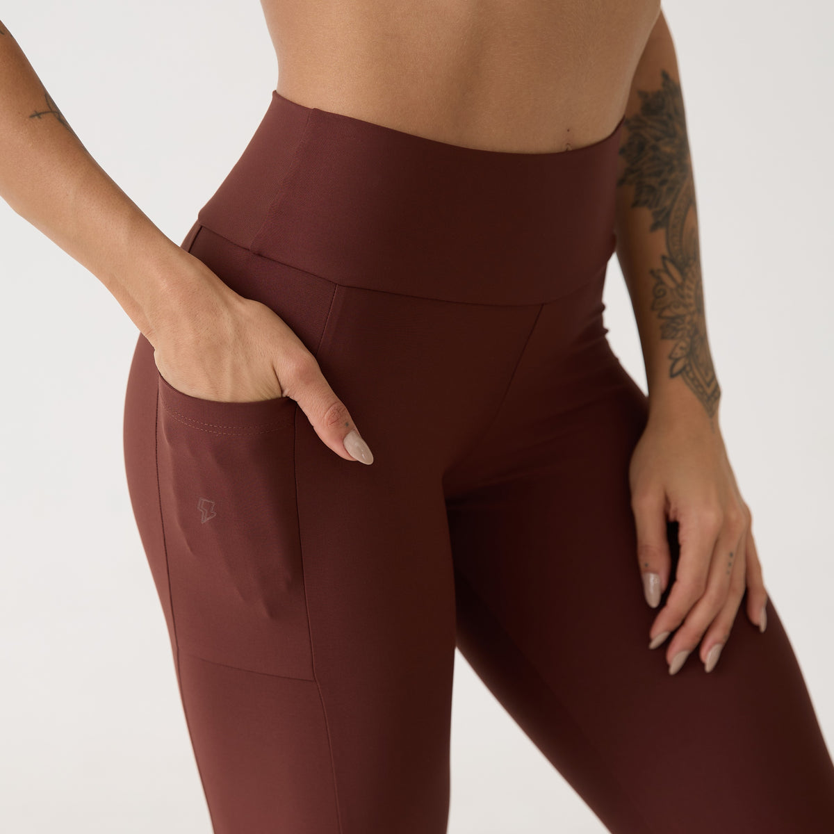 Legging Bolso Unilateral - Café