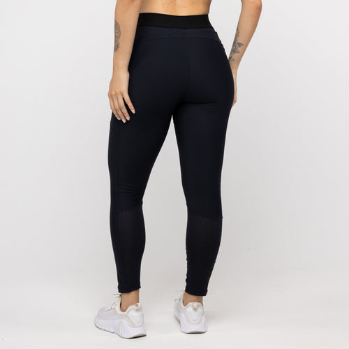 Legging Alongado com Bolso e Cós de Elástico - Preto