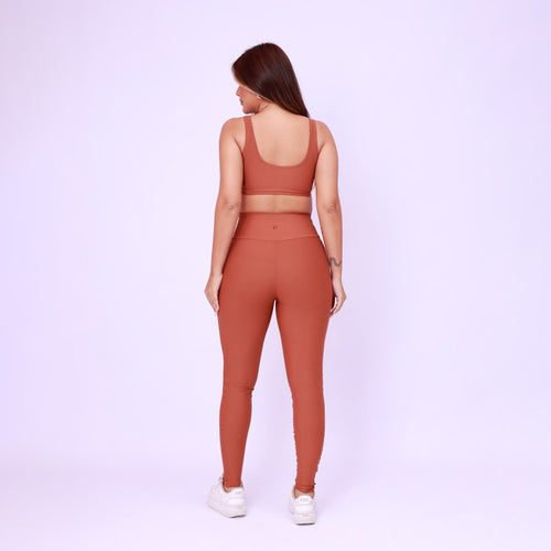 Legging Bolsos Running - Chocolate