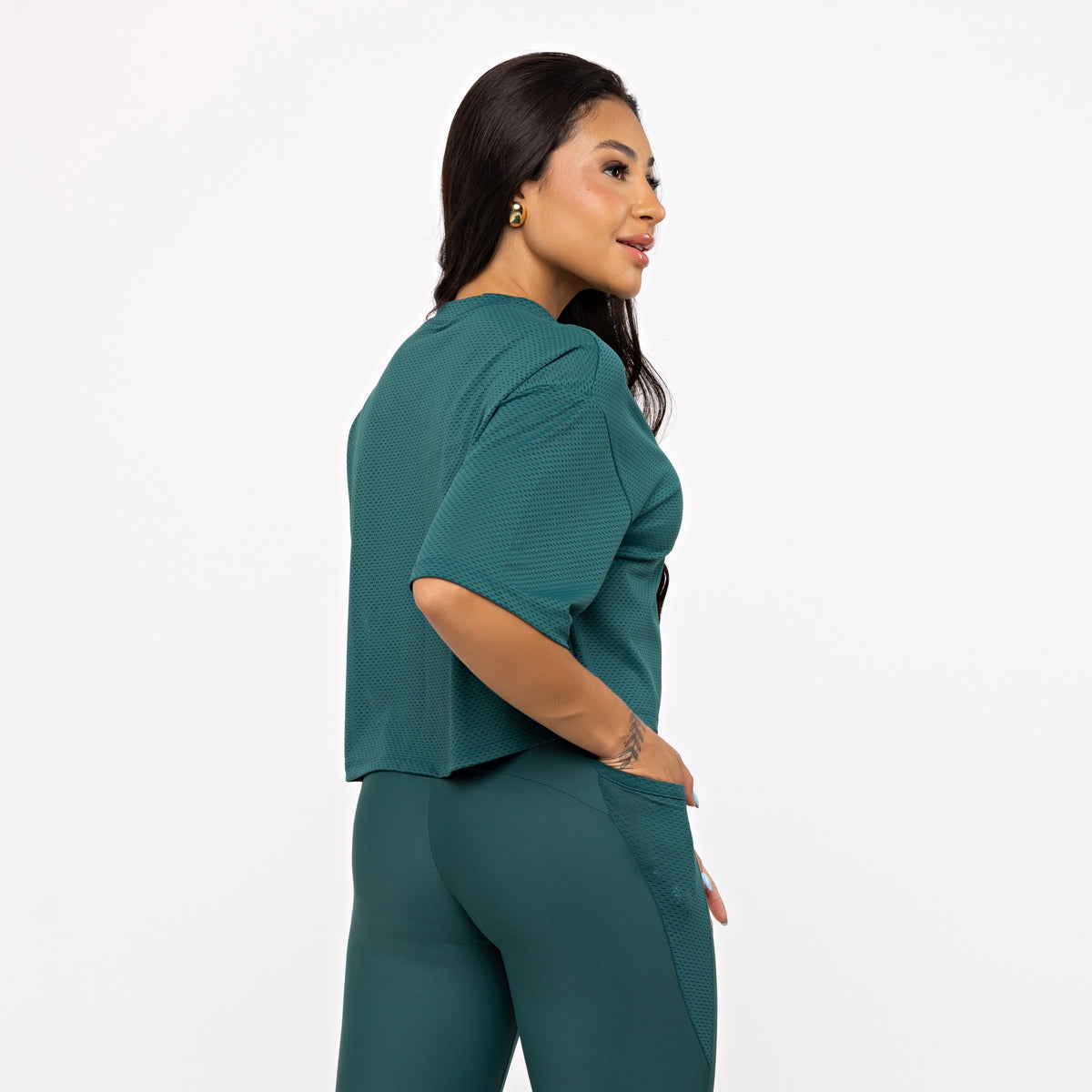Legging Mesh Anatomic com Bolso - Esmeralda