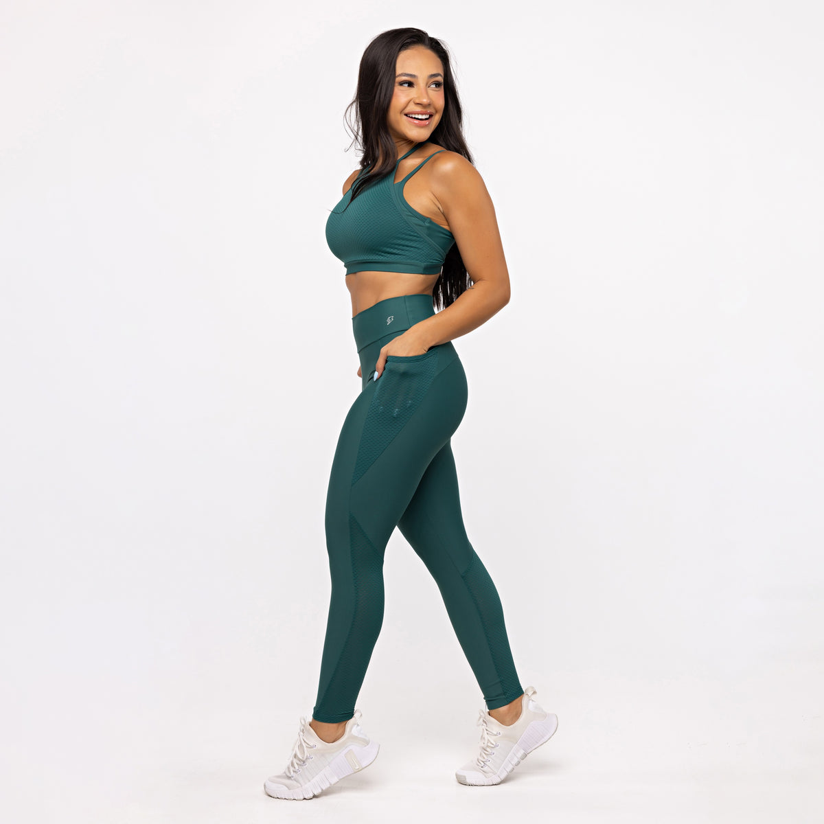 Legging Mesh Anatomic com Bolso - Esmeralda