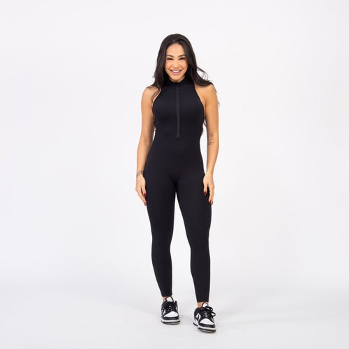 Macacão Racer Zip - Preto