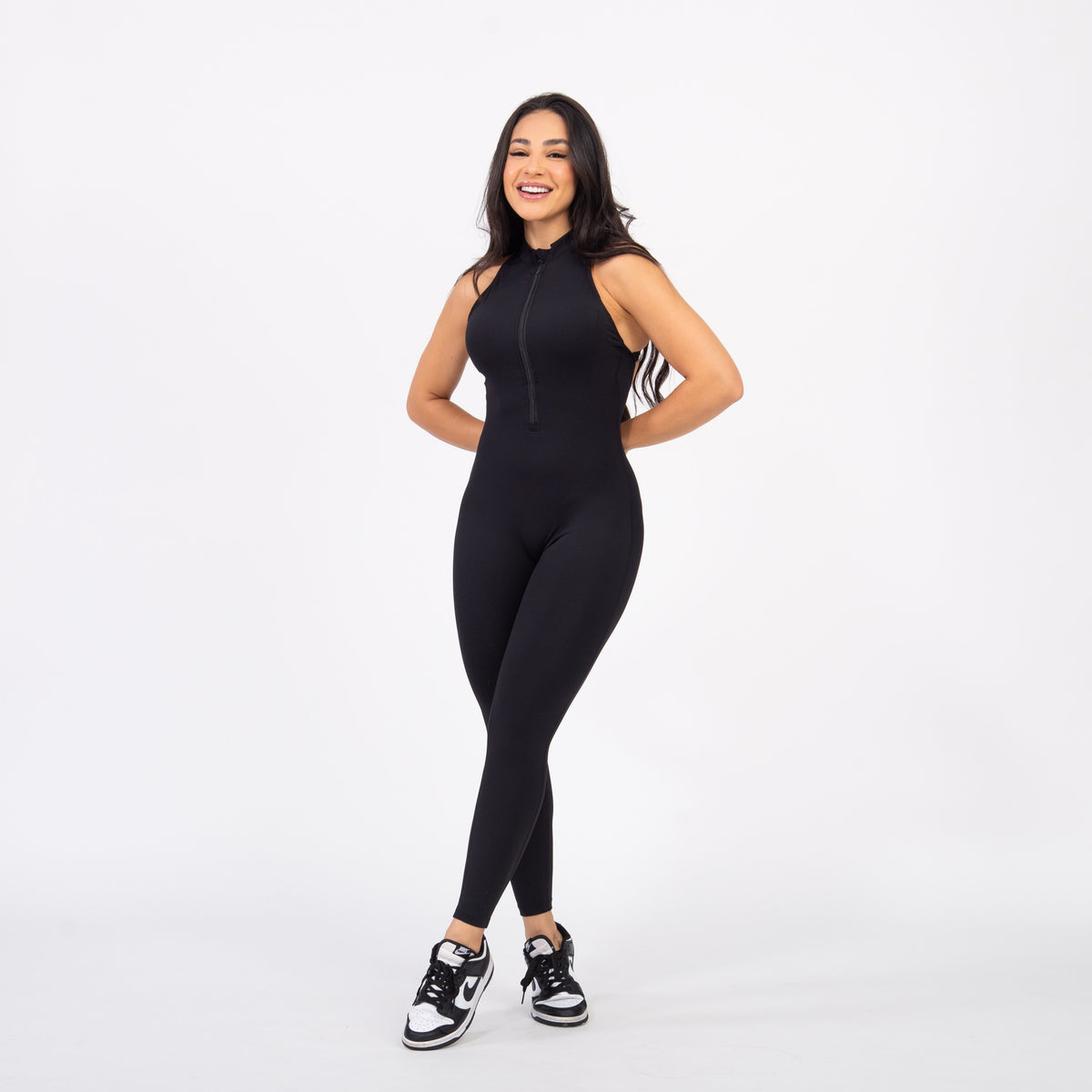 Macacão Racer Zip - Preto