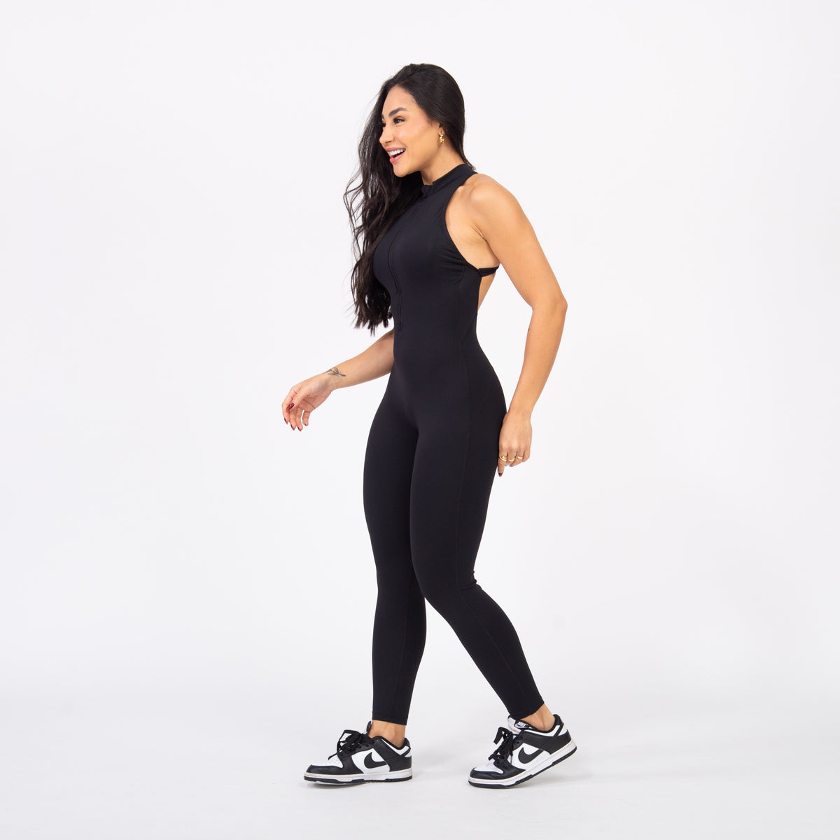 Macacão Racer Zip - Preto