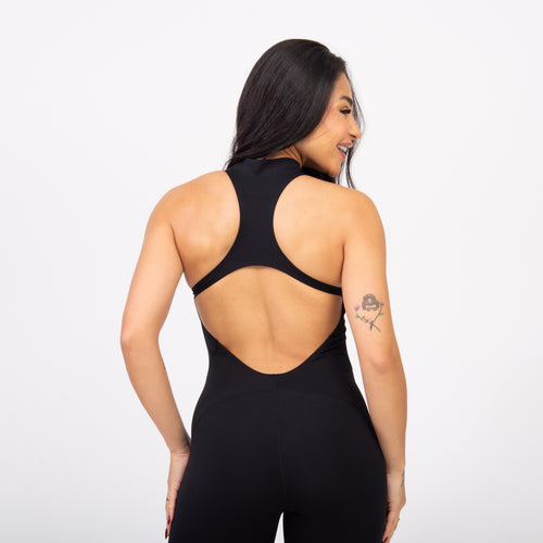 Macacão Racer Zip - Preto
