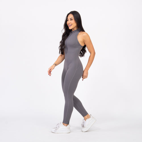 Macacão Racer Zip - Cinza