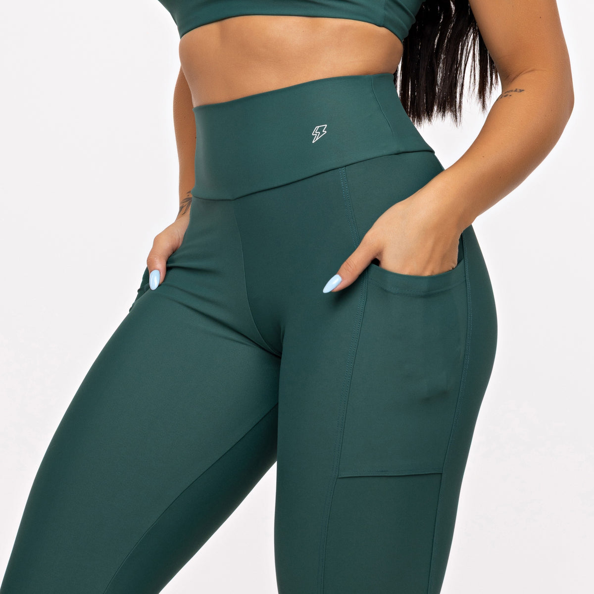 Legging Básica com Bolso - Esmeralda