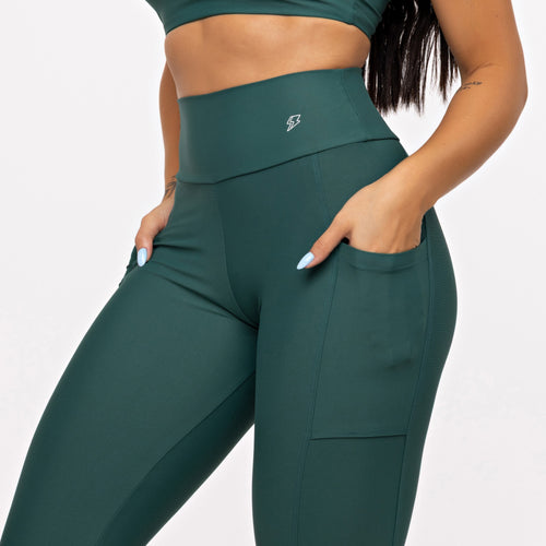 Legging Básica com Bolso - Esmeralda