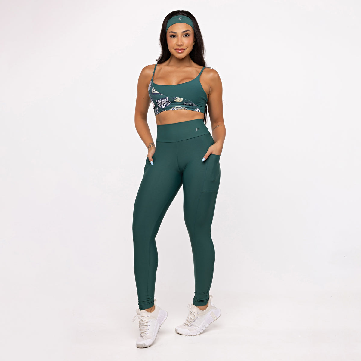 Legging Básica com Bolso - Esmeralda