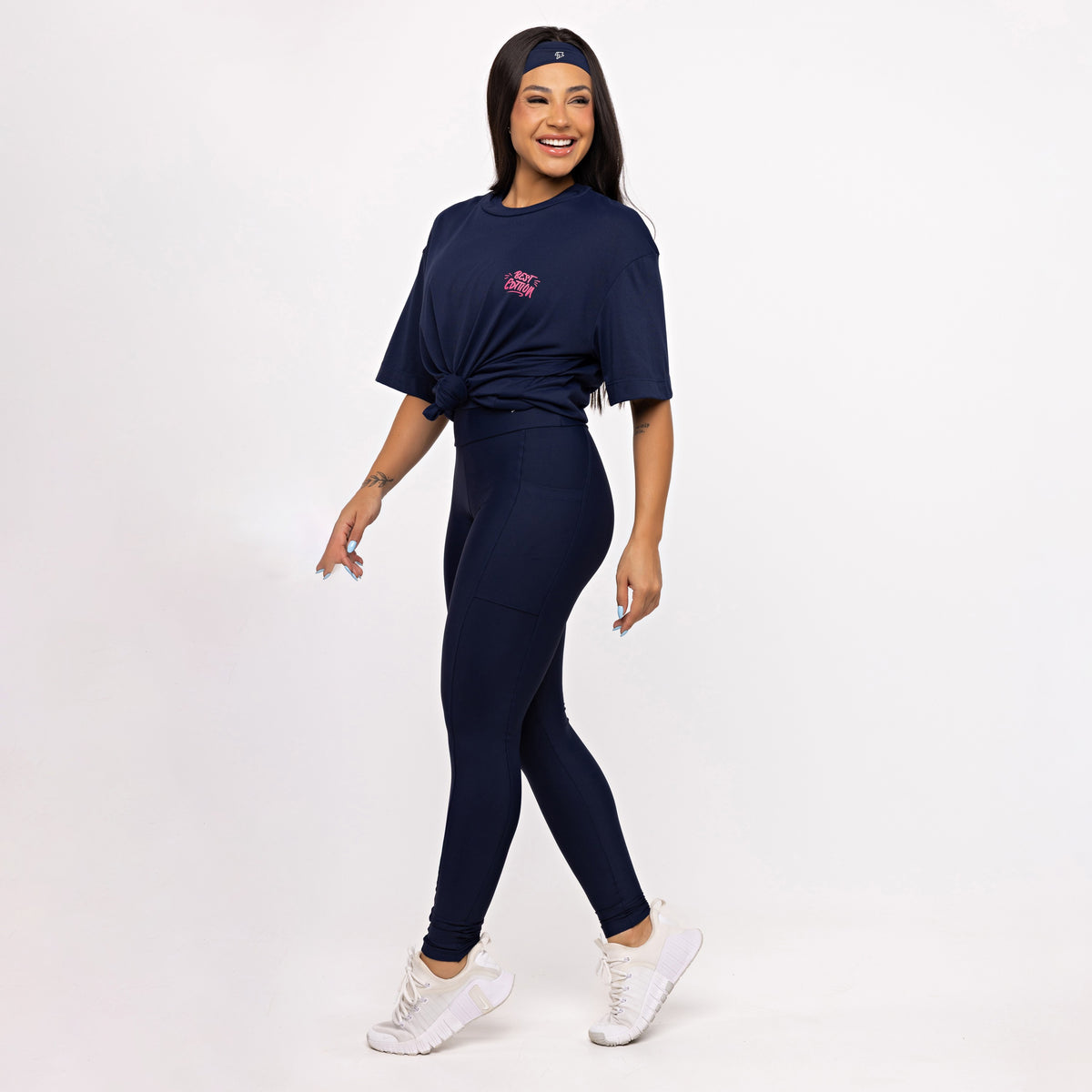 Legging Básica com Bolso - Marinho Profundo