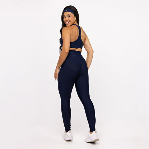 Legging Básica com Bolso - Marinho Profundo