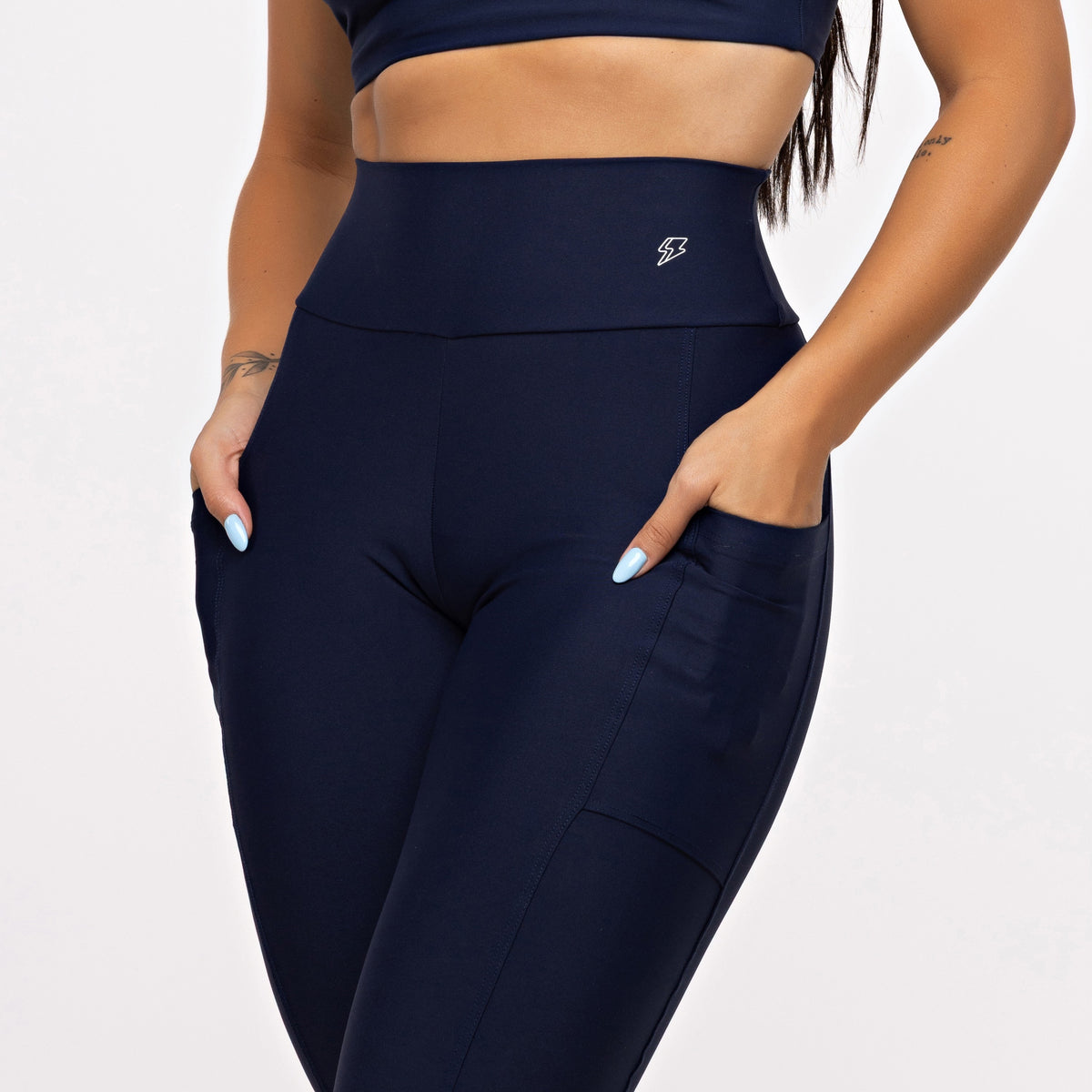 Legging Básica com Bolso - Marinho Profundo