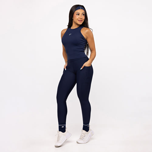 Legging Básica com Bolso - Marinho Profundo