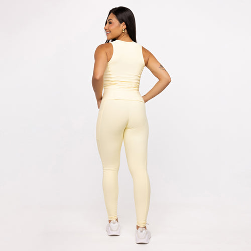 Legging Básica com Bolso - Manteiga