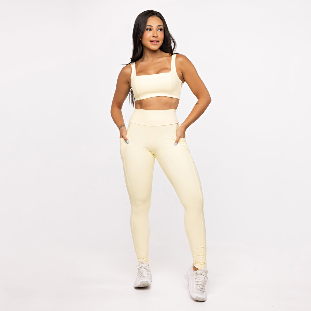 Legging Básica com Bolso - Manteiga