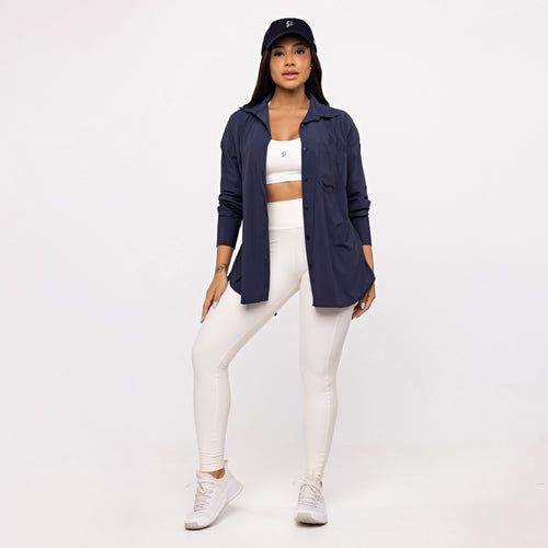 Legging Básica com Bolso - Off White