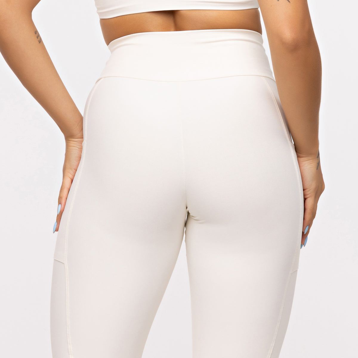 Legging Básica com Bolso - Off White