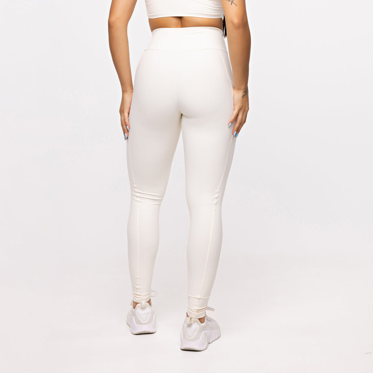 Legging Básica com Bolso - Off White