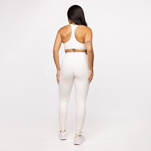 Legging Básica com Bolso - Off White