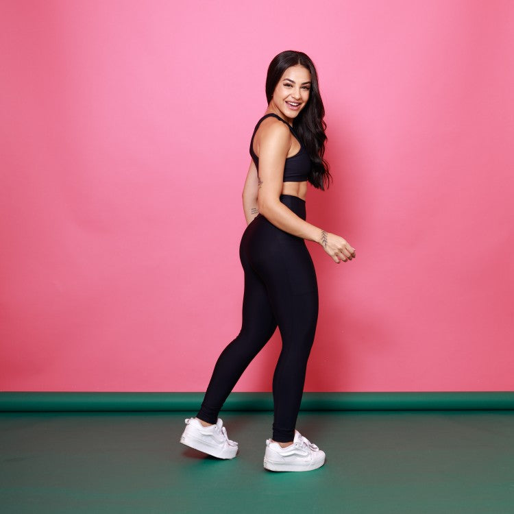 Legging Básica com Bolso - Preto
