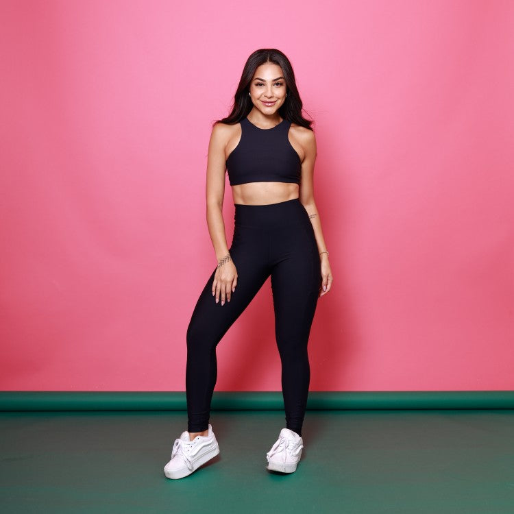Legging Básica com Bolso - Preto