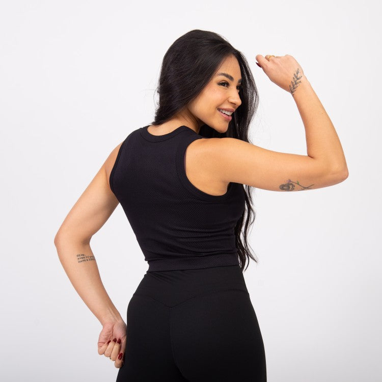 Regata Cropped Flex - Preto