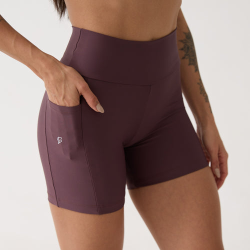 Short Bolso Unilateral - Ameixa