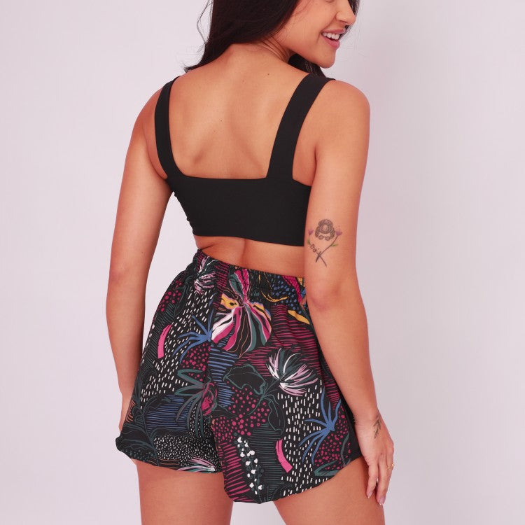Short High Tech Estampado Recorte Lateral - Inverno Tropical