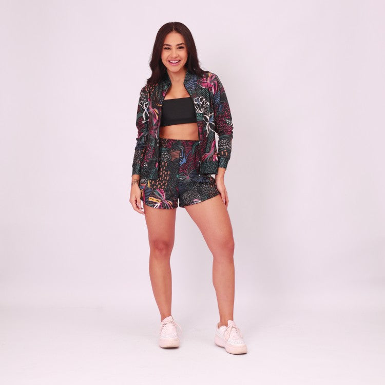 Short High Tech Estampado Recorte Lateral - Inverno Tropical
