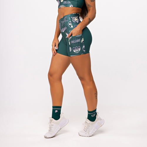Short Ondas com Bolso Estampado - Esmeralda & College