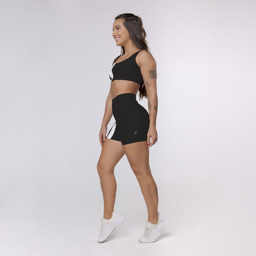 Short Wave Bicolor - Preto & Off White