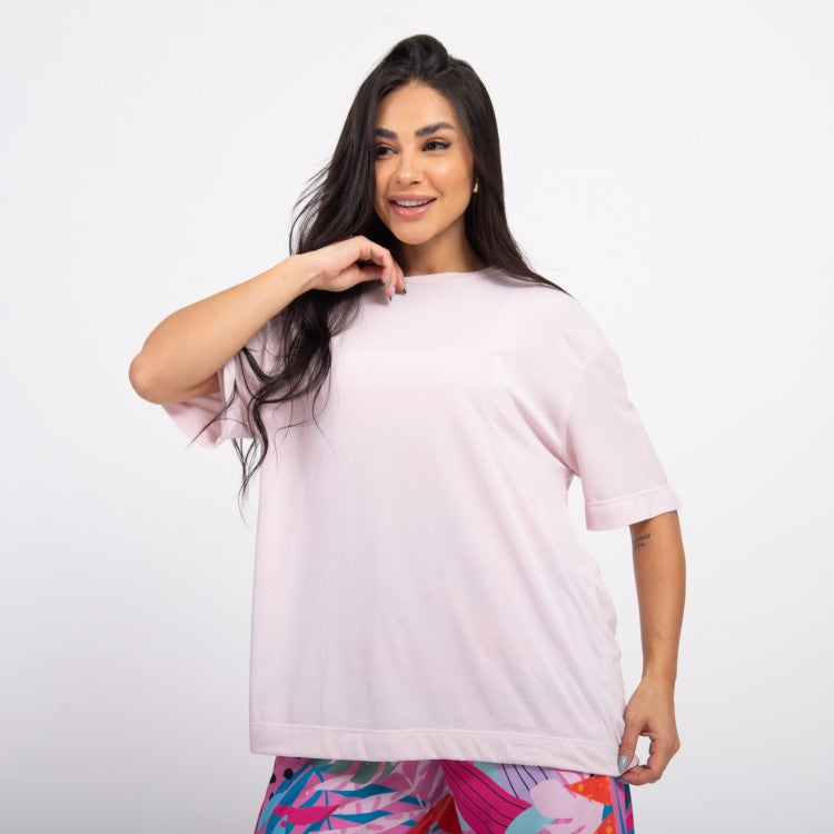 T-shirt Oversized Sport Have Fun - Ballet & Off White