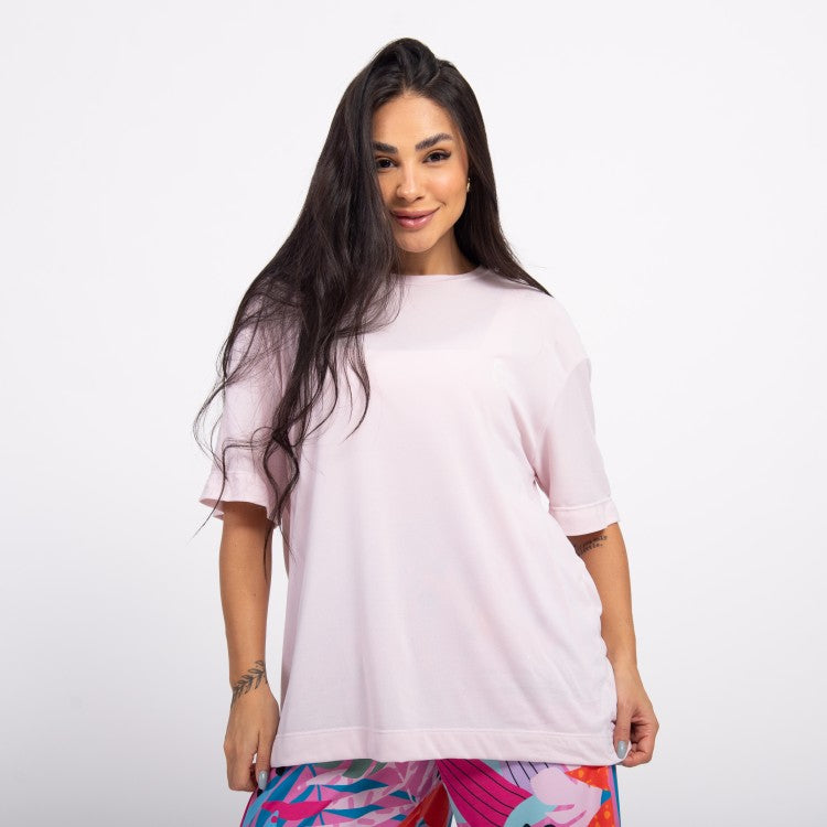 T-shirt Oversized Sport Have Fun - Ballet & Off White