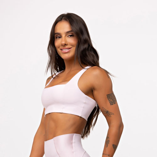 Top Camiseta Decote Quadrado - Ballet