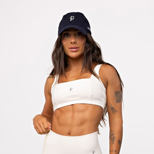 Top Camiseta Decote Quadrado - Off White