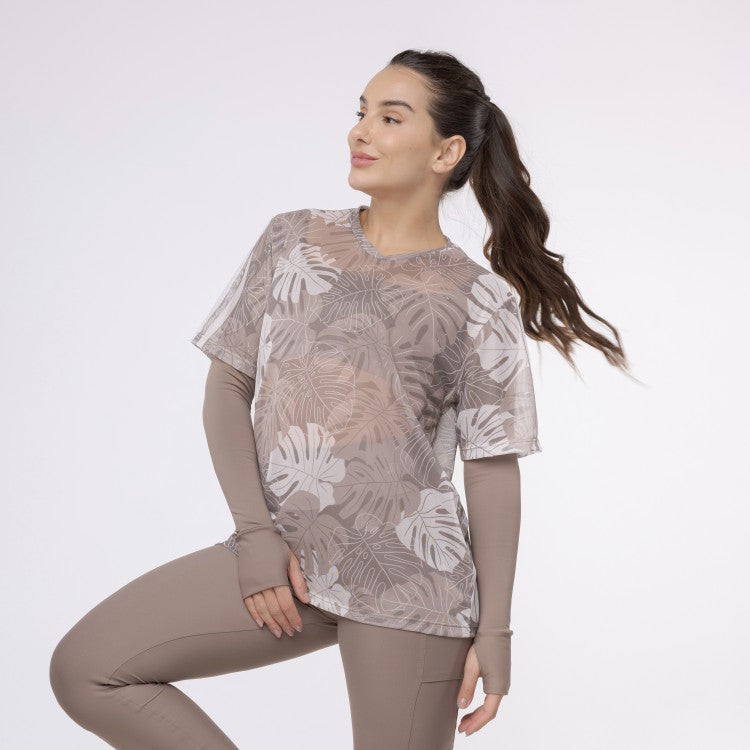 Top Cropped Manga Longa Sleek - Marrom Trufa