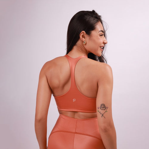 Top Nadador Sculpt Shine - Pêssego Intenso