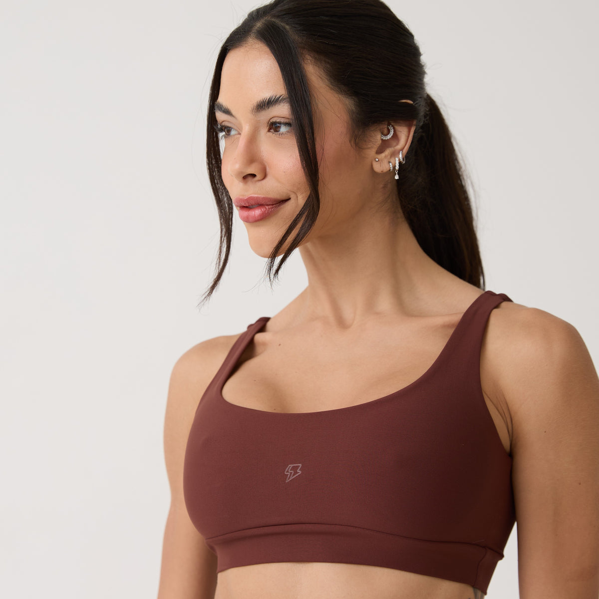 Top Camiseta Básico - Café