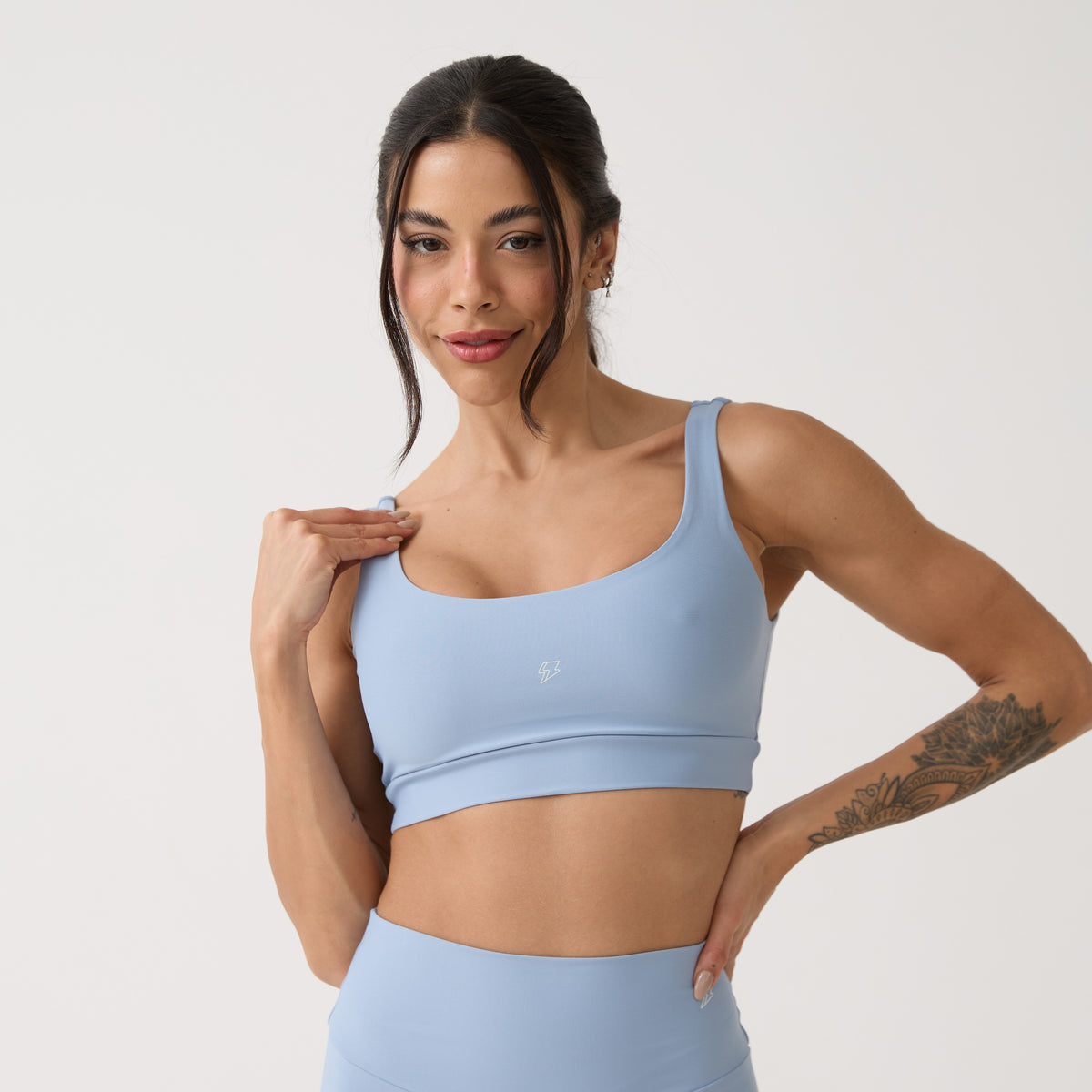 Top Camiseta Básico - Azul Névoa
