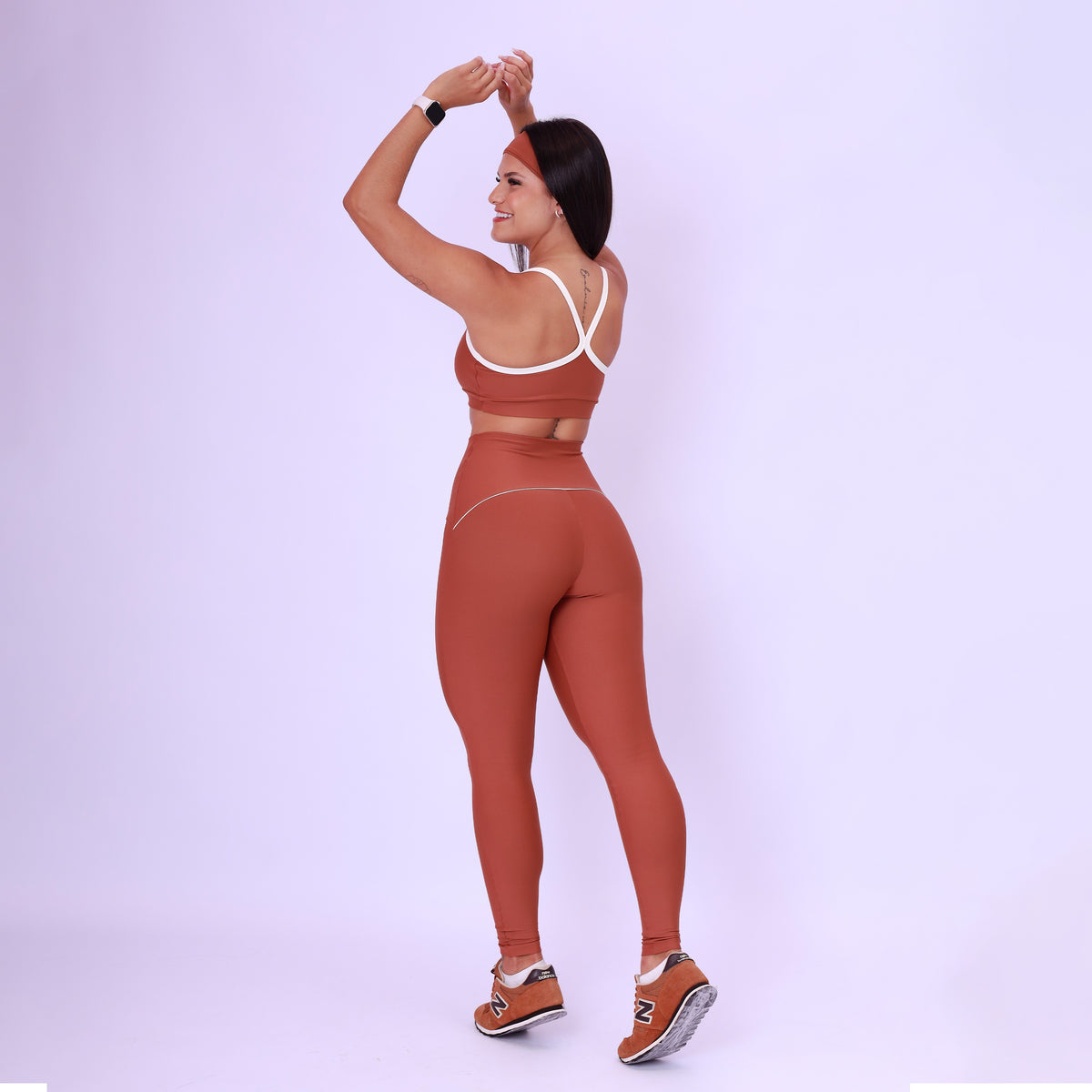 Top Alcinha Nadador Bicolor - Chocolate &amp; Off White