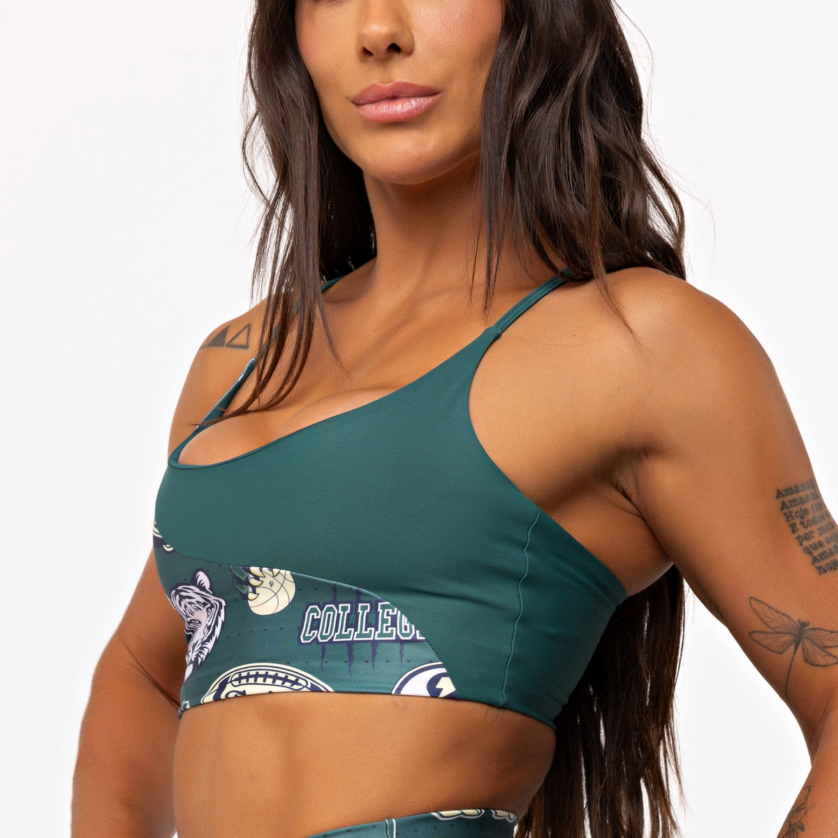 Top Ondas Alça Fina Estampado - Esmeralda & College