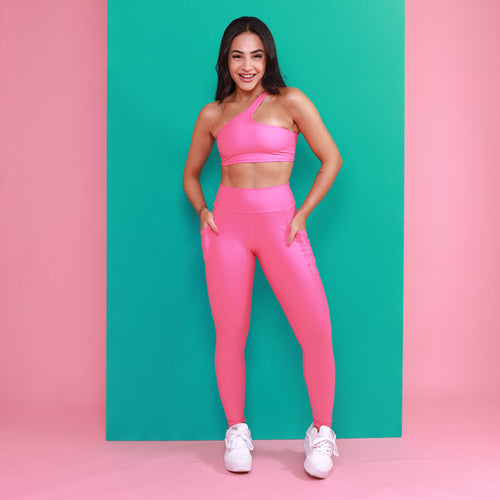 Top Minimal Ombro Só - Rosa Flamingo