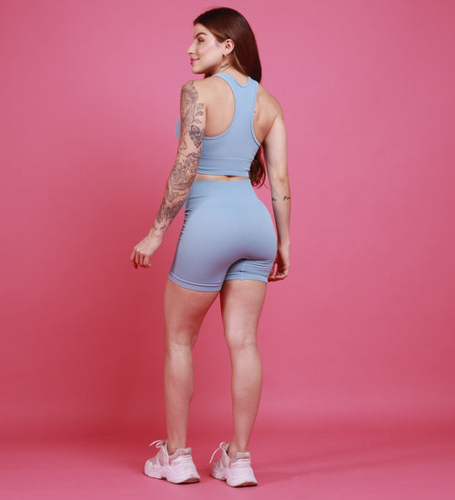 Top Nadador Seamless - Azul Calma