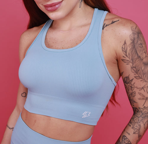 Top Nadador Seamless - Azul Calma
