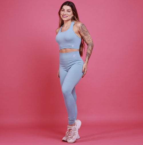 Top Nadador Seamless - Azul Calma