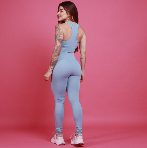 Top Nadador Seamless - Azul Calma