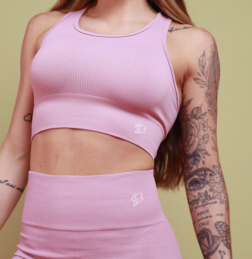 Top Nadador Seamless - Rosa Cárdio