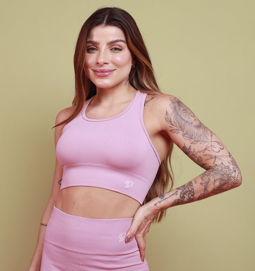 Top Nadador Seamless - Rosa Cárdio