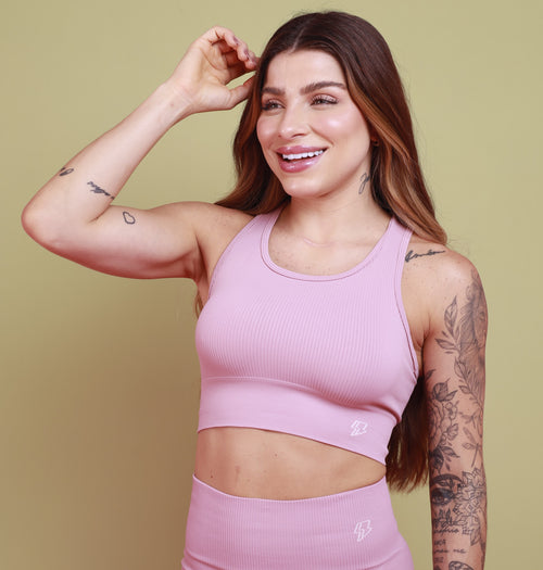 Top Nadador Seamless - Rosa Cárdio