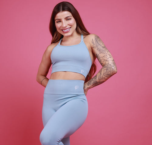 Top Nadador Alças Seamless - Azul Calma